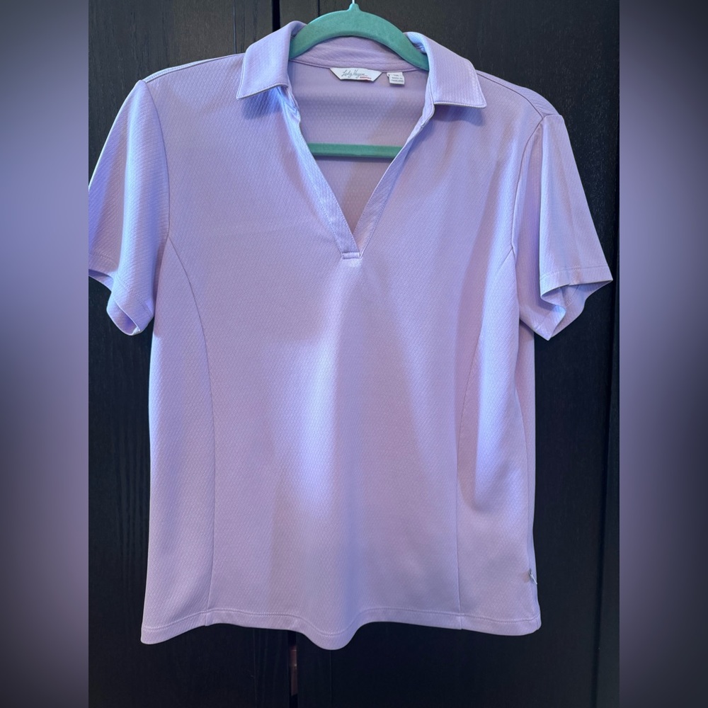 Lady Hagen purple women’s gomf shirt